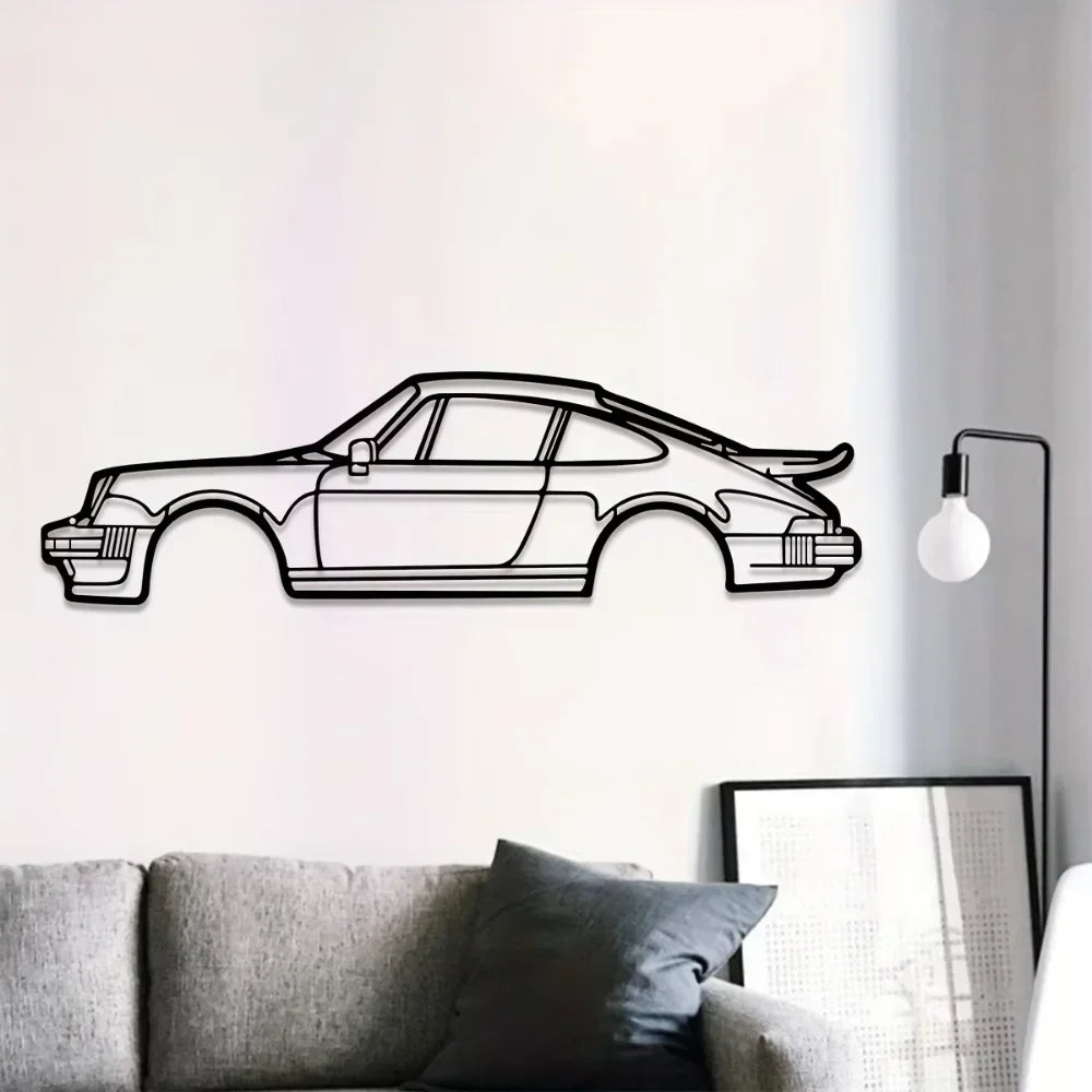 Classic Retro Coupé Metal Wall Art
