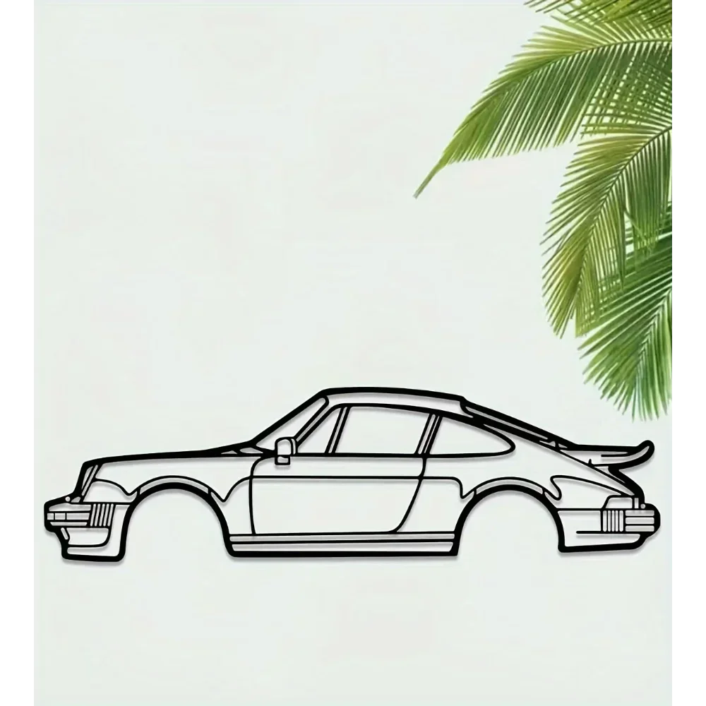 Classic Retro Coupé Metal Wall Art