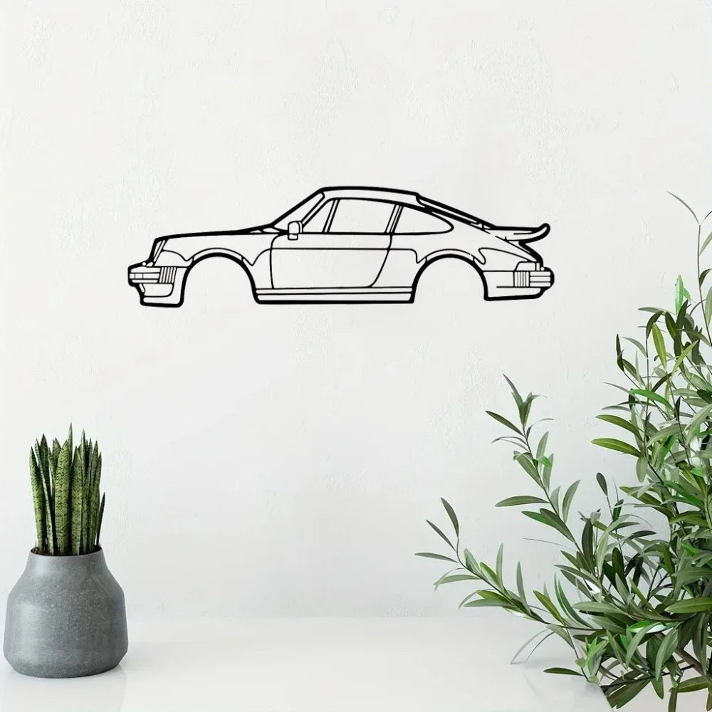 Classic Retro Coupé Metal Wall Art